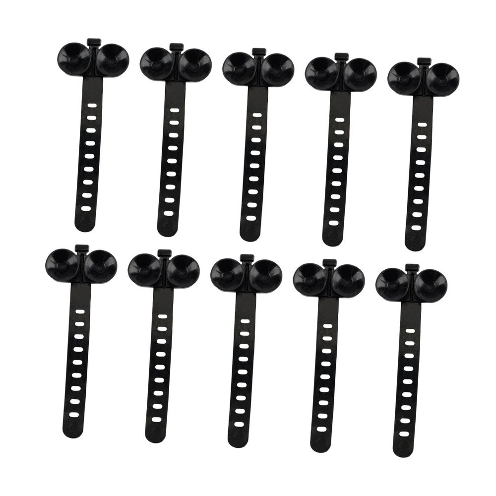 10 Pieces Aquarium Suction Cup Cable Ties Aquarium Accessories Compact Versatile Black image 5