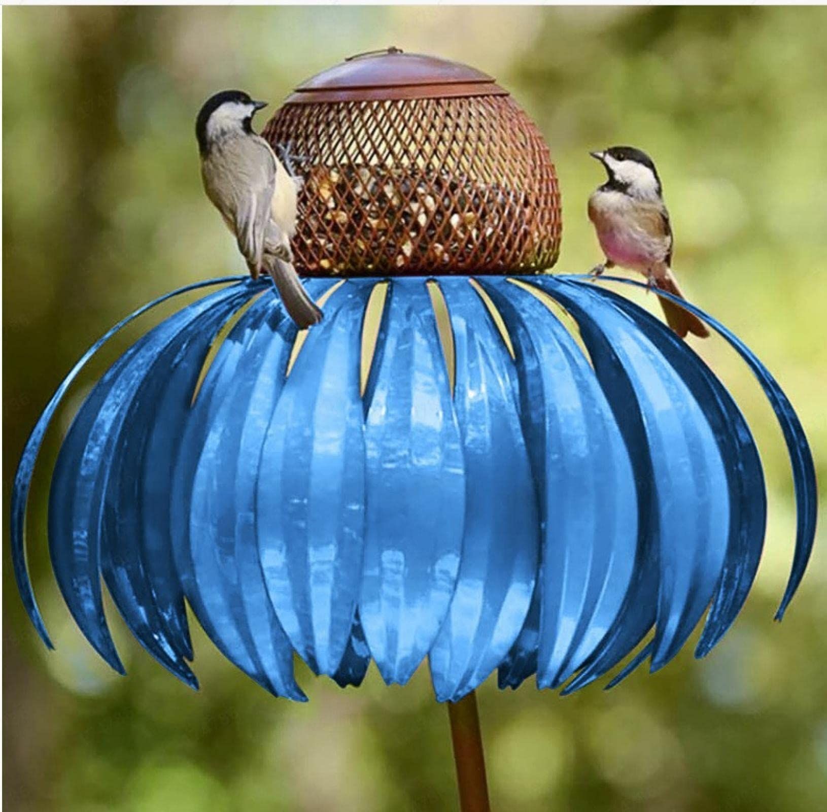 Metal Flower Outdoor Bird Feeder image 2
