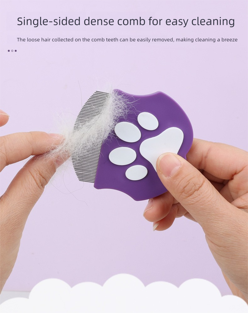 2 Pcs Dark Blue Gentle Pet Face & Flea Comb – Mini Grooming Tool for Cats &…, 2 Piece image 5
