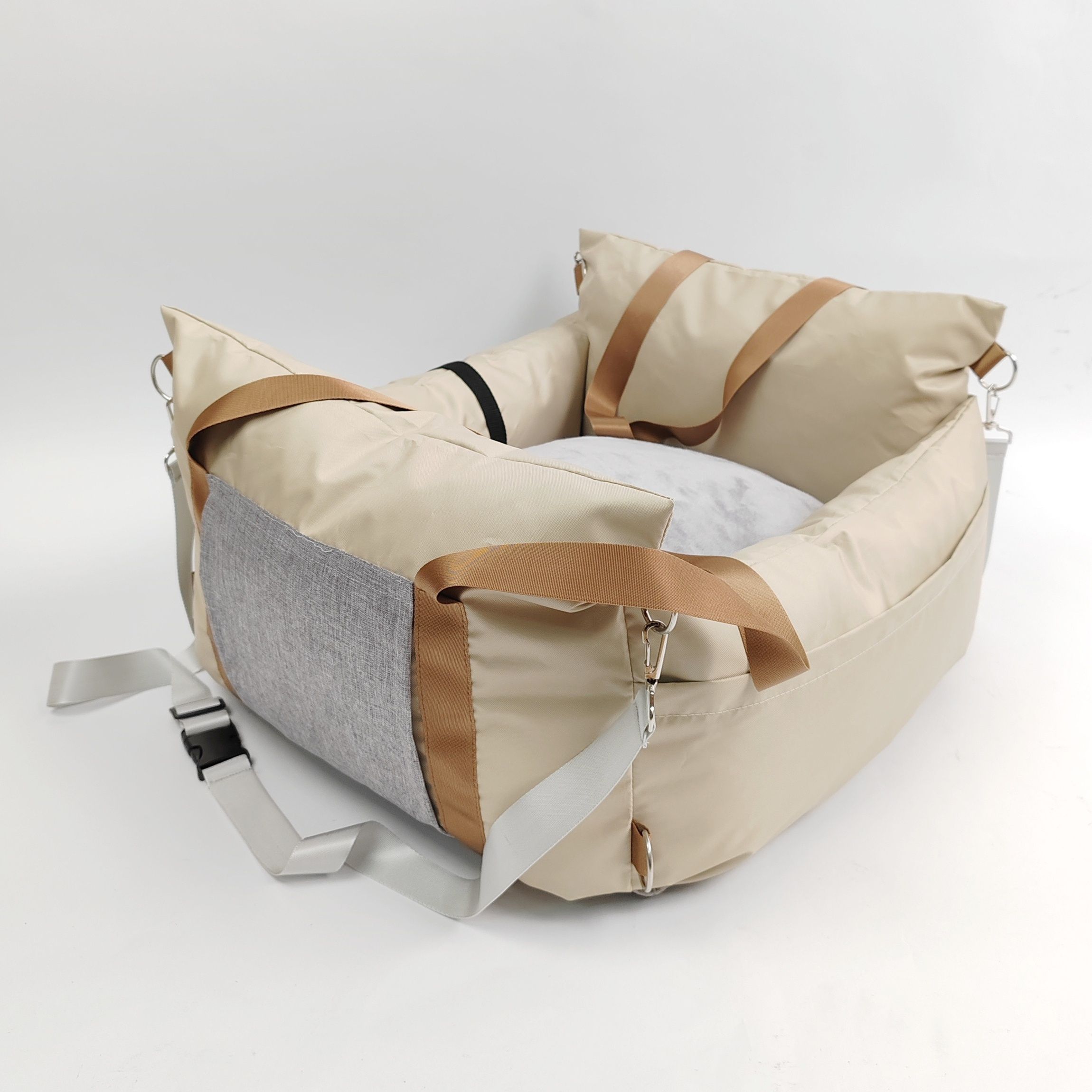 Black White car dog bed dog carrier for car image 4