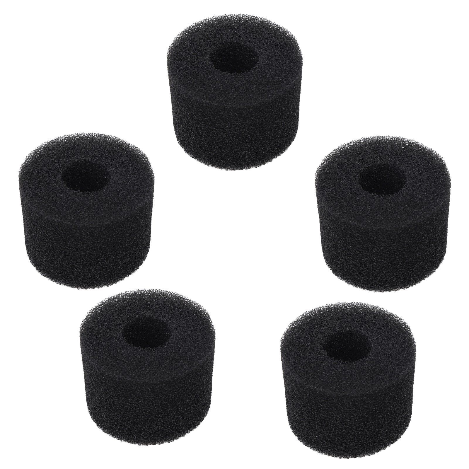 5PCS Pool Filter Sponge PU Sponge Black Reusable Washable Cylindrical Simming Pool… image 10