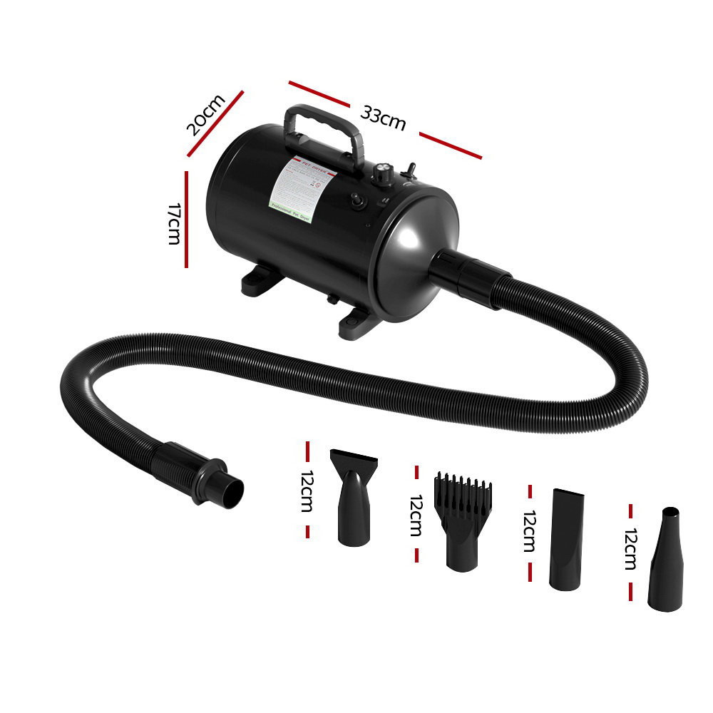 i.Pet Pet Hair Dryer Dog Cat Grooming Speed Blower Hairdryer Heater Low Noise image 2