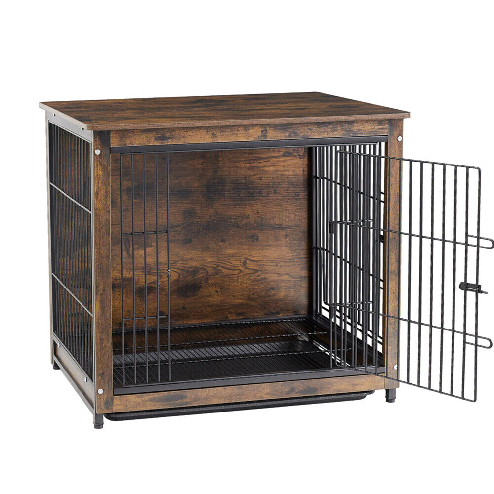 Small Wooden Dog Crate Indoor Kennel 63x51x59cm End Table Nightstand image 3