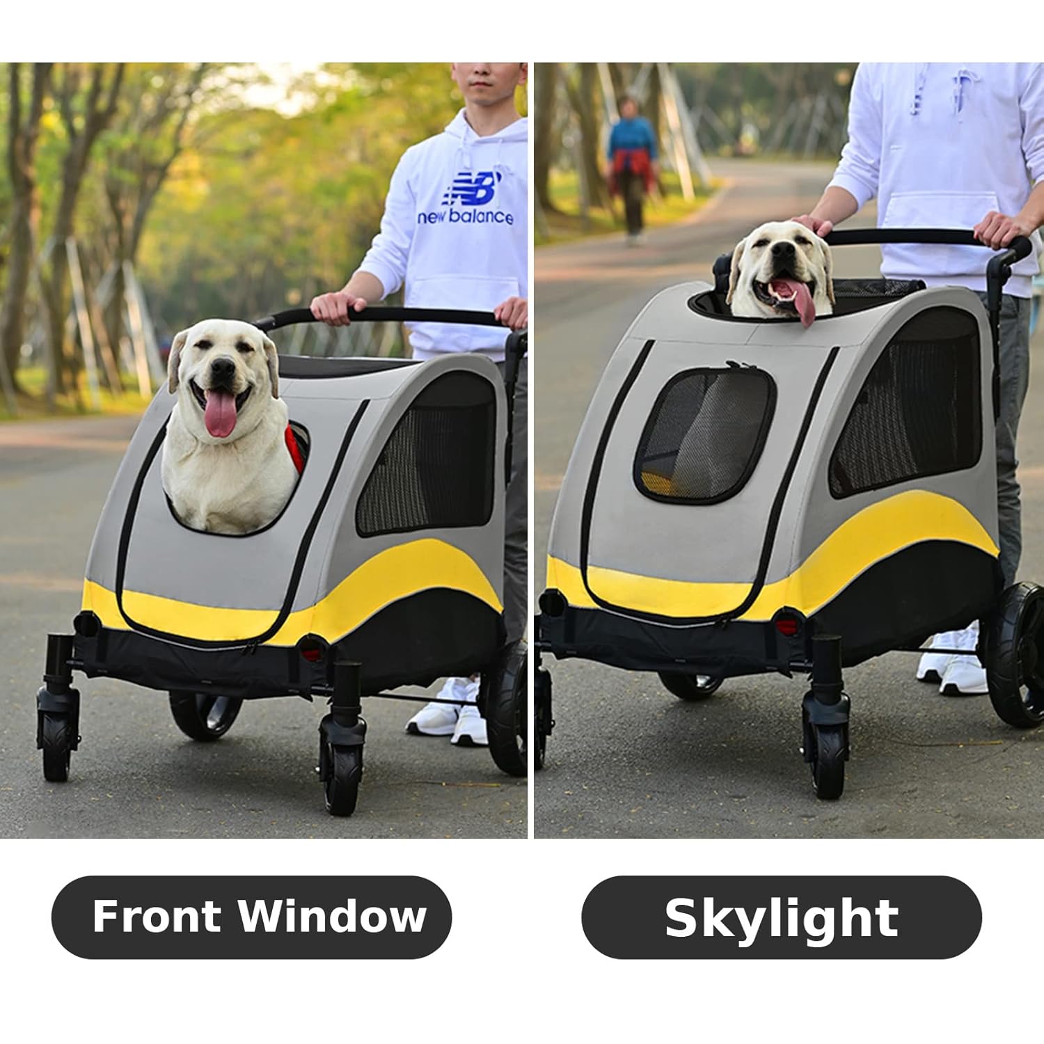 XL Dog Stroller Pet Pushchair Foldable Travel Cart image 6