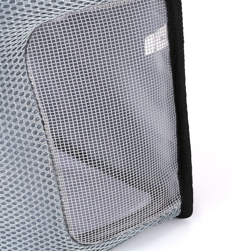 Ventilated Pet Carrier Backpack for Cats and Small Dogs, Grey, L/Small image 9
