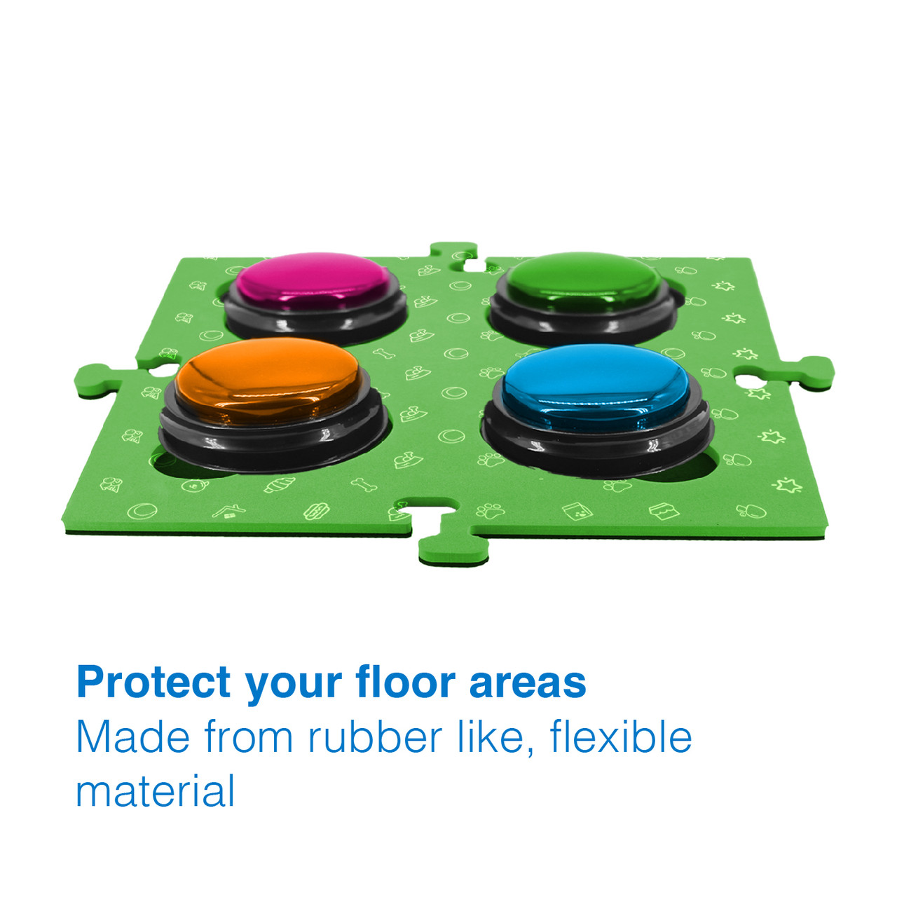 Tech4Pets Green Mat 2-Pack for Talking Buttons & Floor image 4