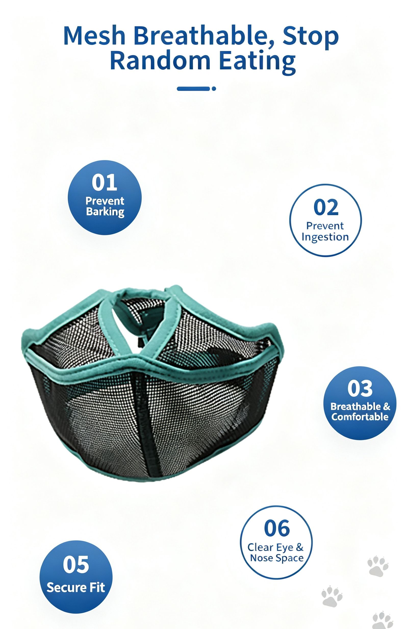 Anti bite and anti ingestion mouth cover suitable for bulldogs，M image 3