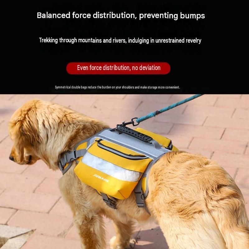 Yellow Dog Backpack Harness for Medium to Large Dogs - Tactical Vest with Saddlebags… image 5