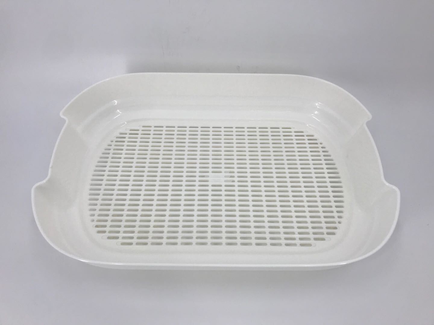 YES4PETS Portable Hooded Cat Toilet Litter Box Tray House with Scoop and Grid Tray White image 5