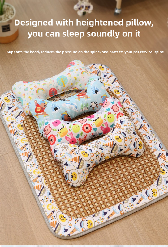 Size S Style 3 Colorful Pet Cooling Mat for Dogs and Cats - Summer Breathable Woven… image 3
