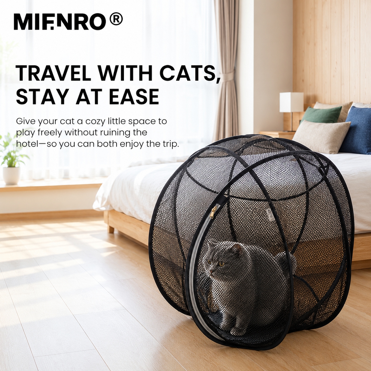 Portable Foldable Pet Playpen Pop Up Mesh Tent for Small Cats Dogs Rabbits Guinea Pigs… image 2