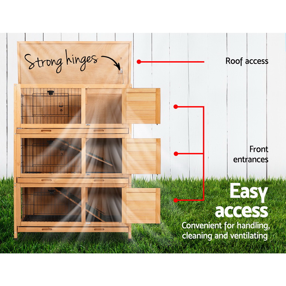 i.Pet Rabbit Hutch Chicken Coop 91.5cm x 46cm x 116.5cm Chicken Coop Large House Cage… image 5