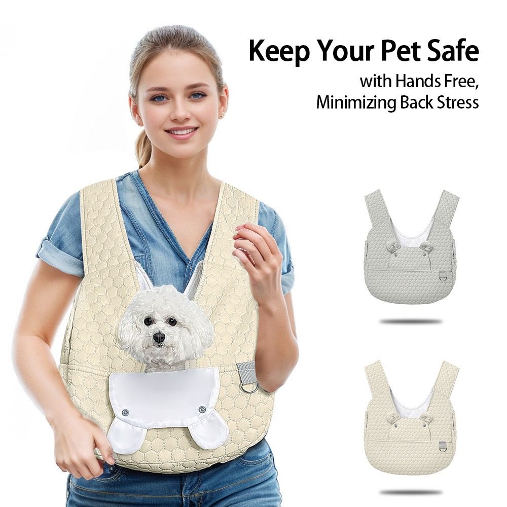 Snuggle Paws Front-Facing Pet Carrier Backpack – Hands-Free Cat & Dog Sling…, Khaki image 2