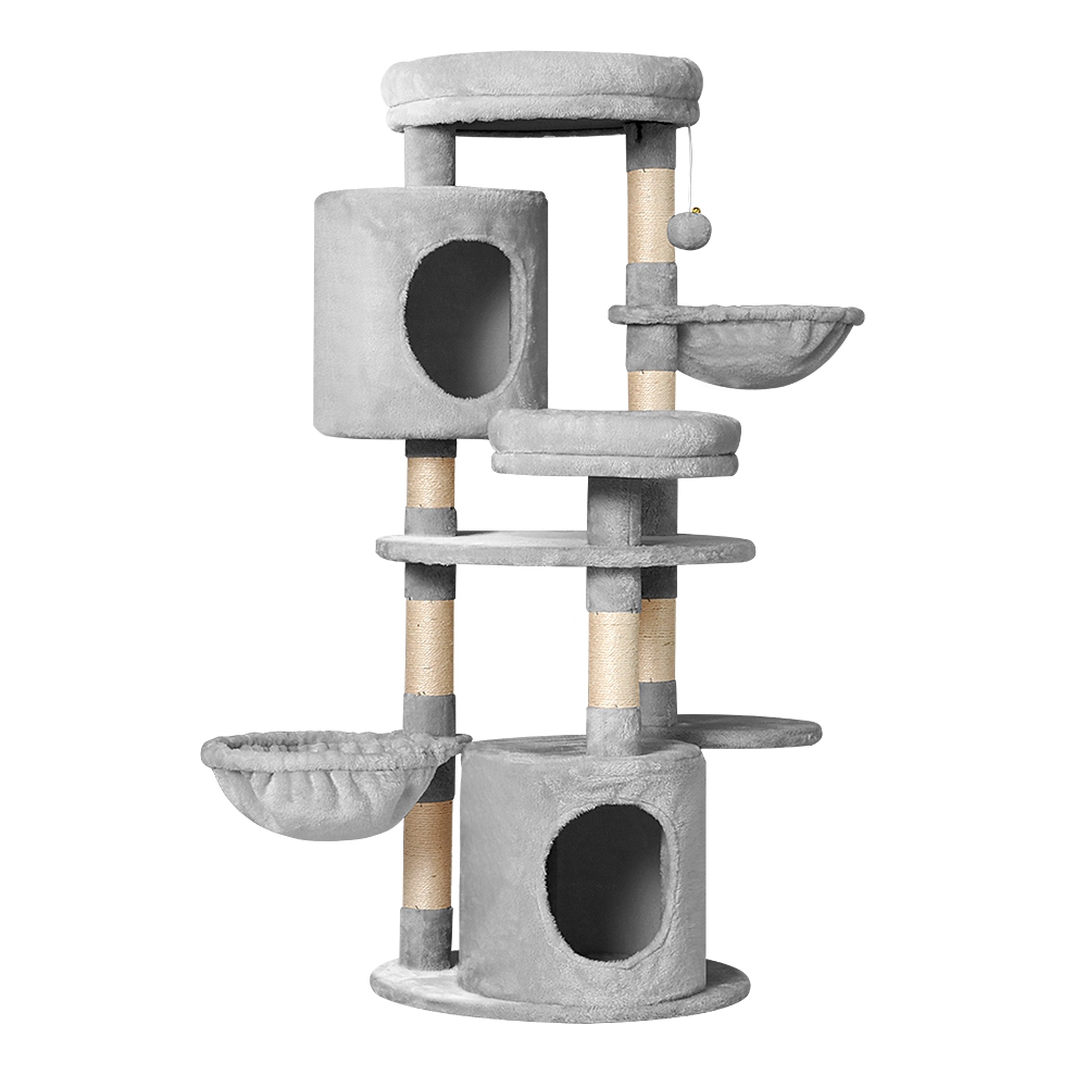 i.Pet Cat Tree 123cm Tower Scratching Post Scratcher Wood Condo House Bed Toys image 8