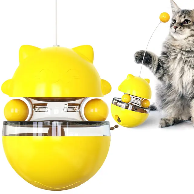 Cat Teaser Cup Toy, Yellow