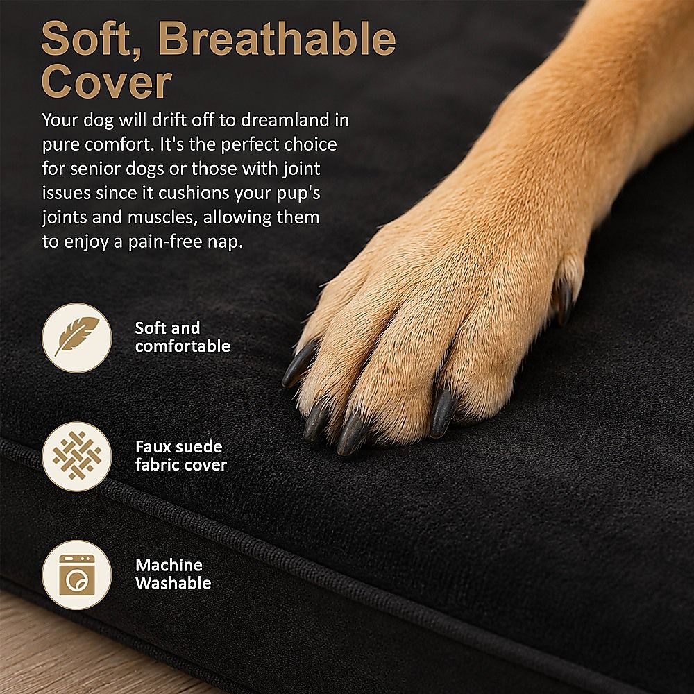 110CM XL Pet Bed Mattress Dog Cat Memory Foam Pad Mat Cushion image 9