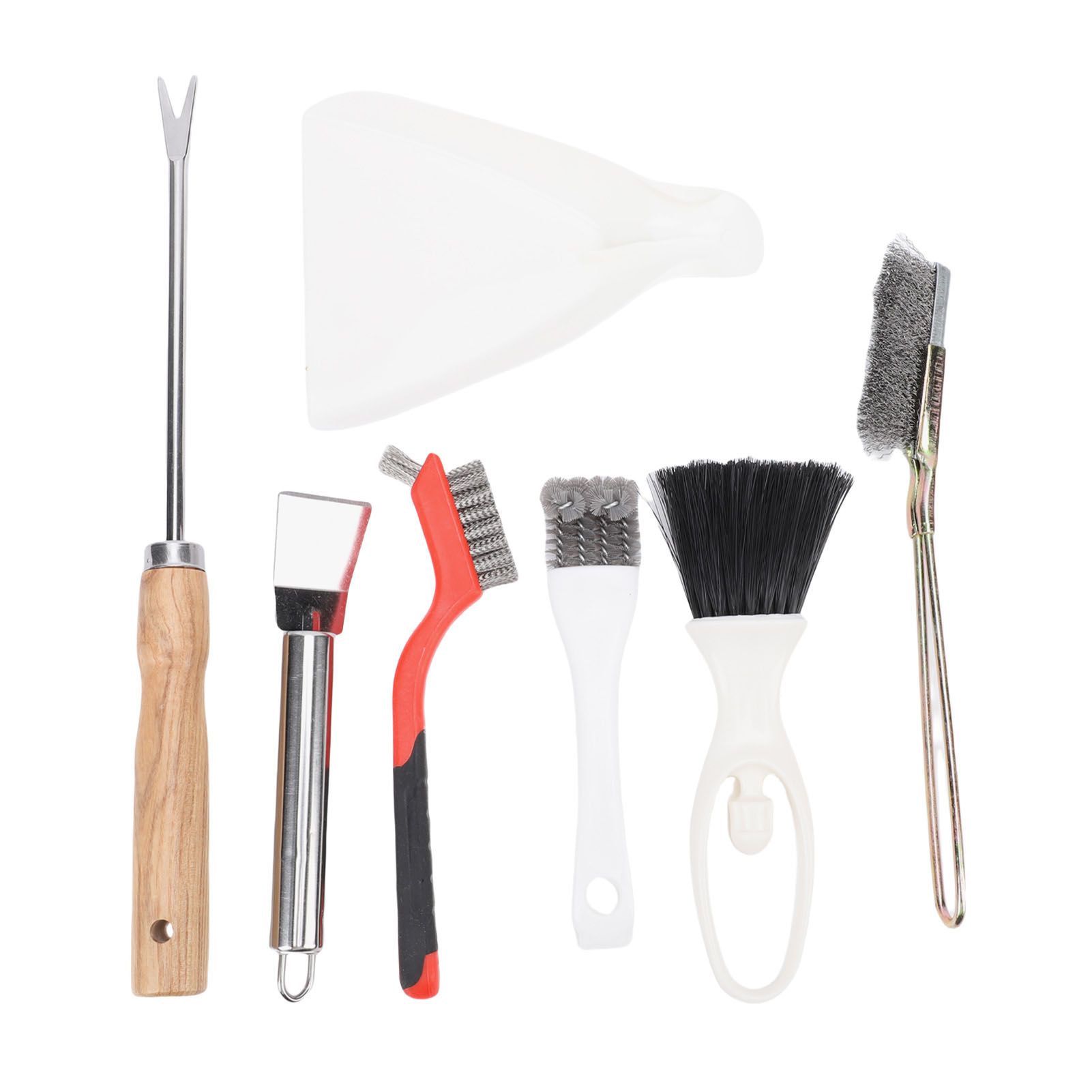 Bird Cage Cleaning Tools Set Stainless Steel Bird Cage Brushes with Fork Scraper Brush… image 8