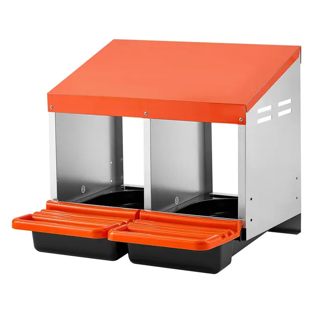 Chicken Nesting Boxes 2 Compartments, Orange