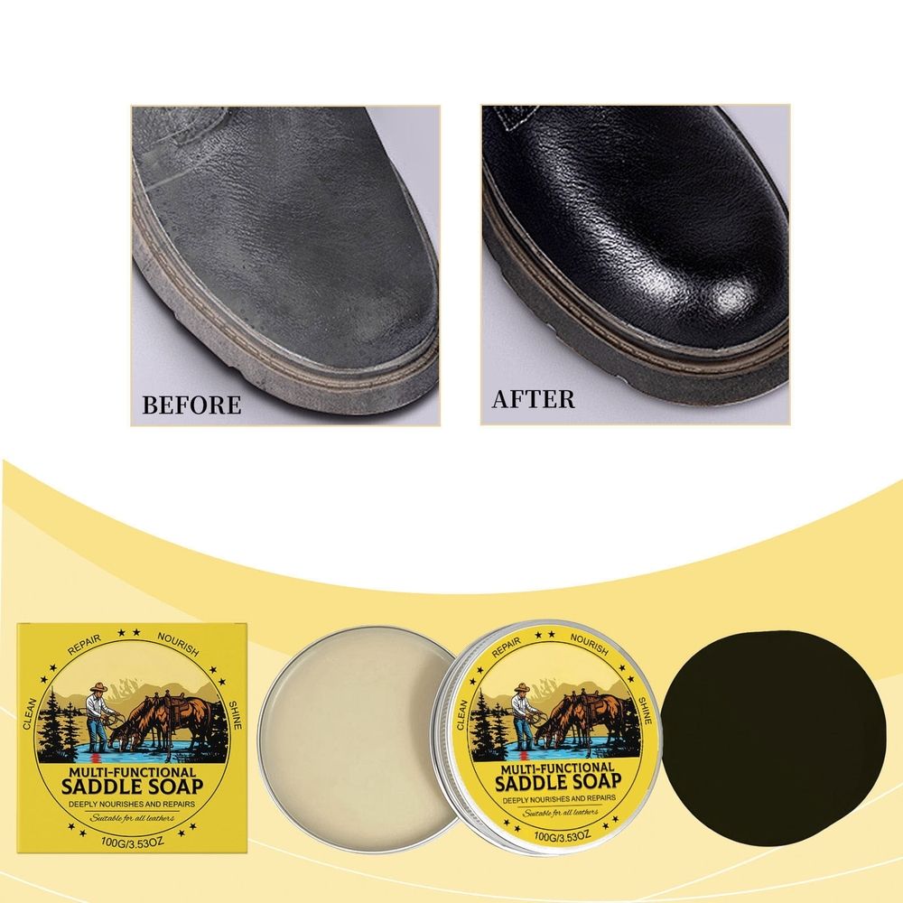 Leather Saddle Soap Deep Cleansing and Nourishing 2-In-1 Saddle Care Cream for… image 5