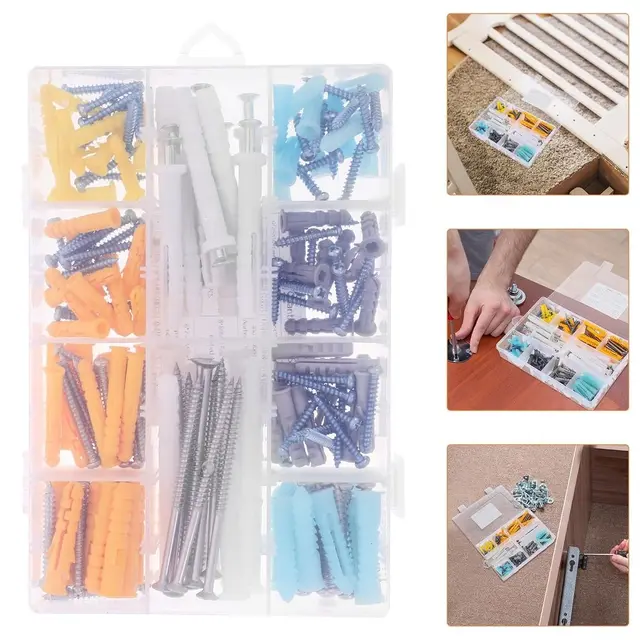 1Set Expansion Screw Kit Stainless Steel Assorted Color with Plastic Storage Case for…