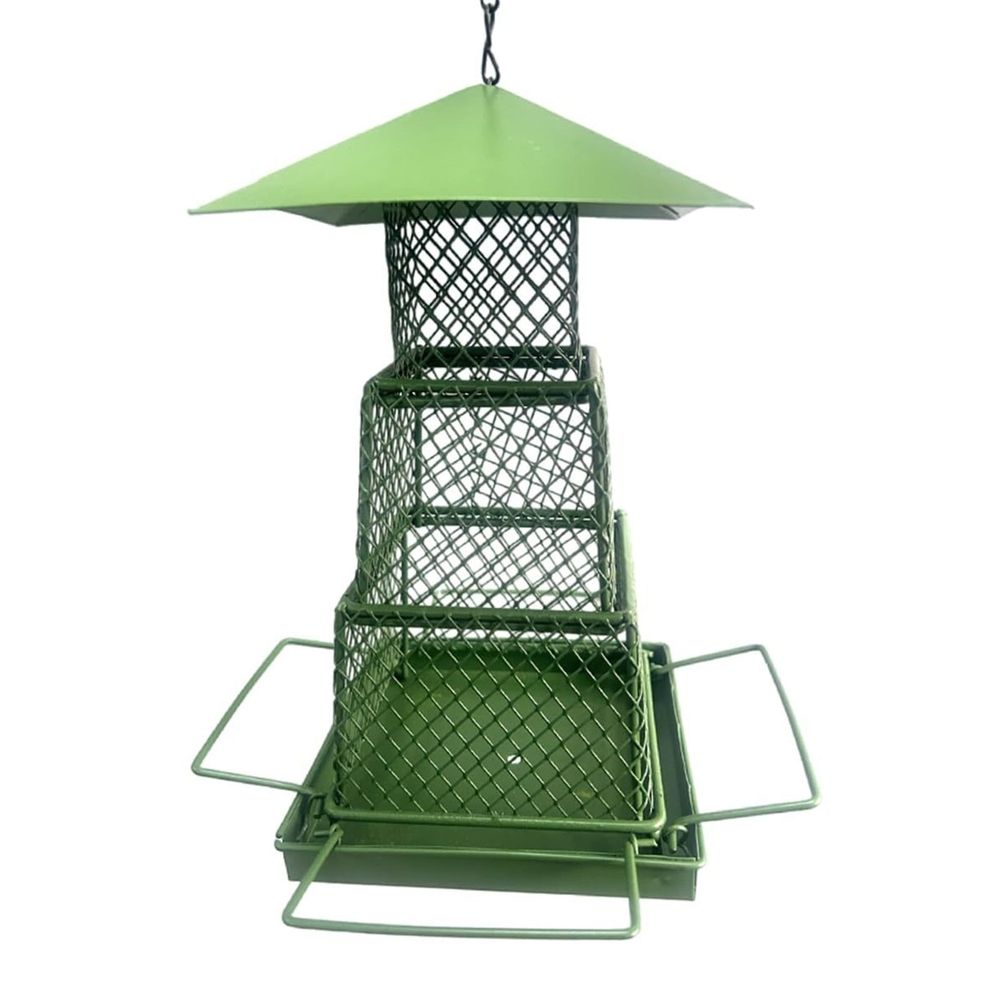 Squirrel-Proof Metal Bird Feeder, 13.5 × 13.5 × 12.5cm