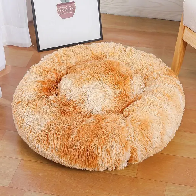 Giant 120cm Washable Furry Ring Lounger for Two Large Dogs