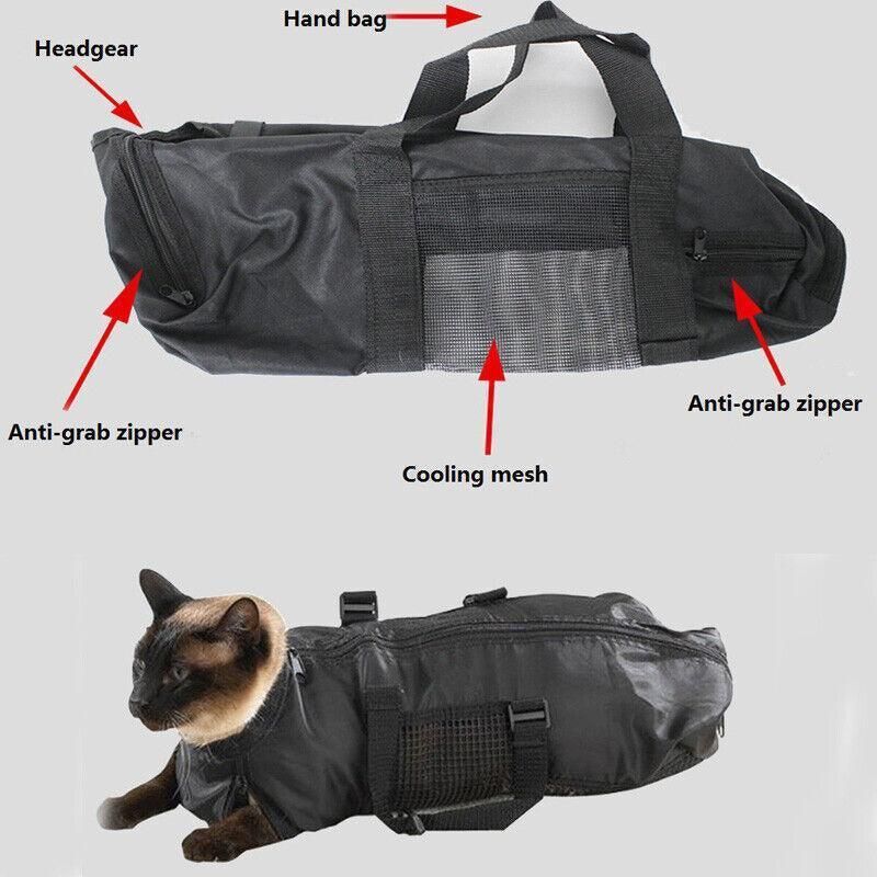 Cat Grooming Restraint Bag Pet Bath Wash Bags Nail Trimming Anti Scratch image 6