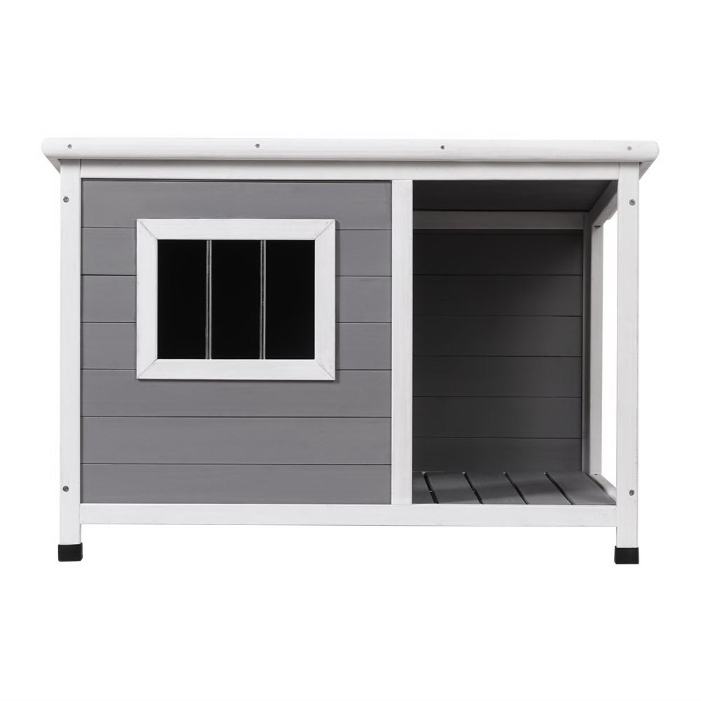 i.Pet Dog Kennel House Large Wooden Outdoor Pet Kennels Indoor Puppy Cabin Log image 3