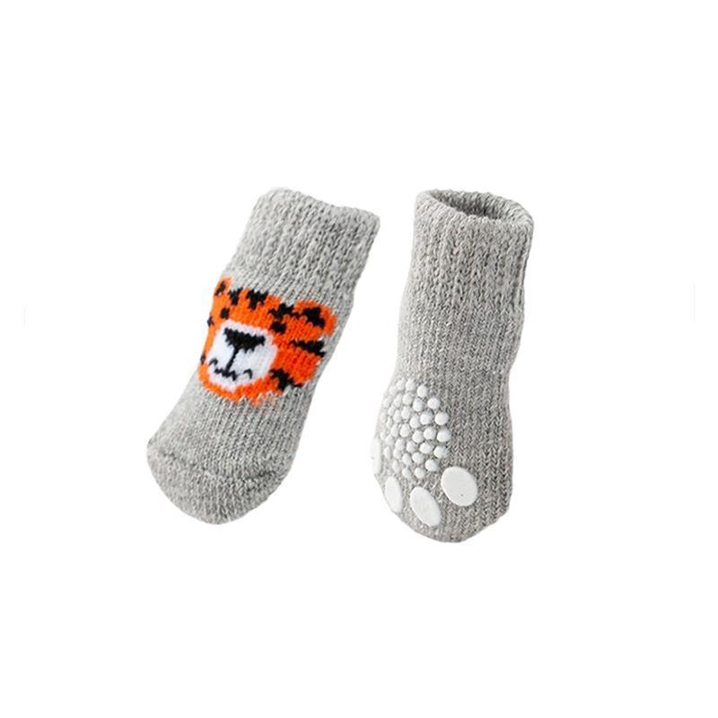 Dog Socks Non-Slip Grip Slip Anti-Slip - Puppy Cat Pet Shoes Slippers M Size - Grey… image 15