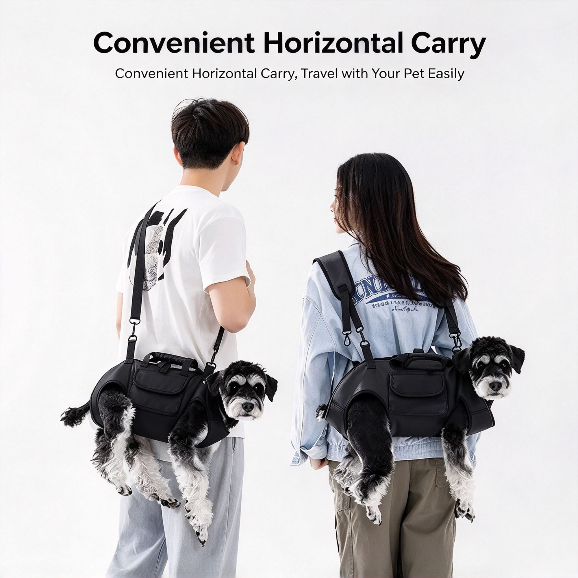 Horizontal Breathable Dog Shoulder Carrier Lomi Brown Upgraded Version L Size for… image 5