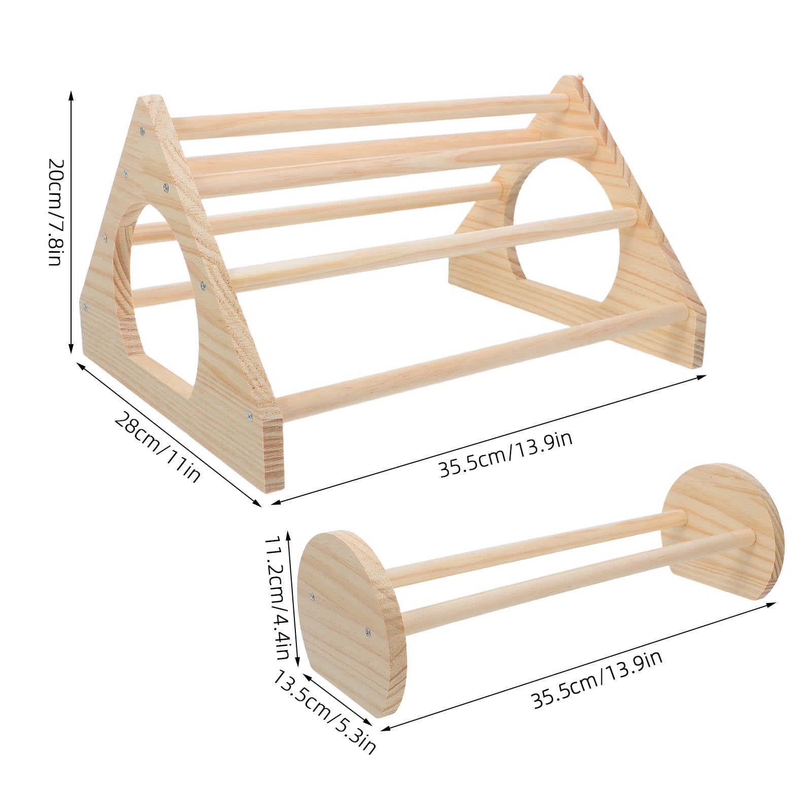 Set of 2 Adjustable Wooden Roosting Bars for Chickens image 2