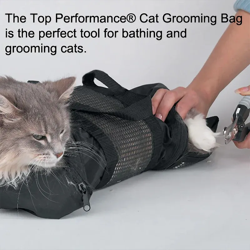 Cat Grooming Restraint Bag Pet Bath Wash Bags Nail Trimming Anti Scratch image 14