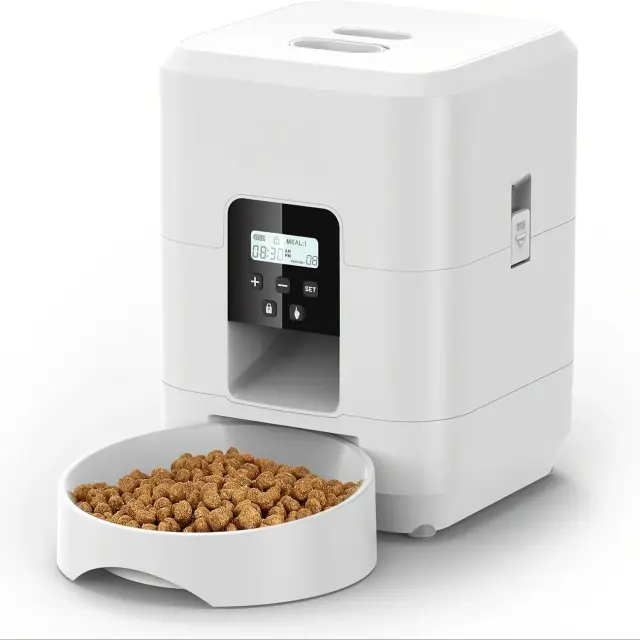Timed Pet Feeder 2L Programmable Portions, White