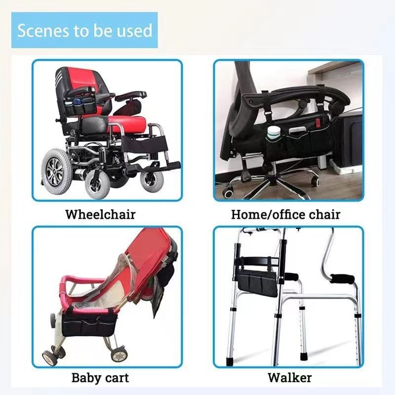 Wheelchair Side Bag, Black image 3