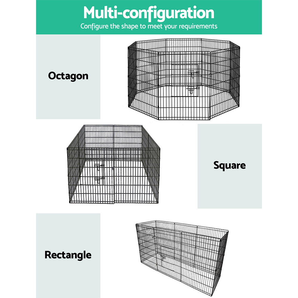 i.Pet 36" 8 Panel Dog Playpen Pet Fence Exercise Cage Enclosure Play Pen image 4