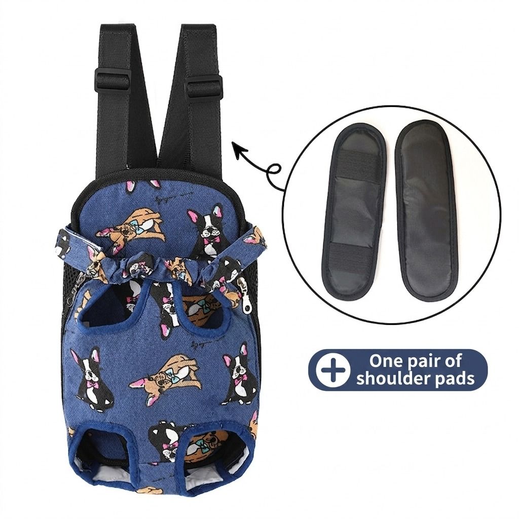 Portable Pet Front Chest Backpack for Small Dogs and Cats…, White, M/Small image 9