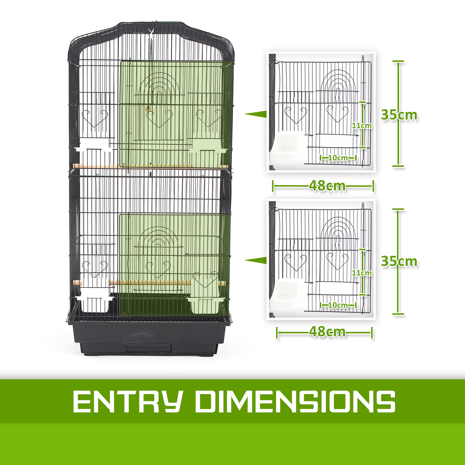 Bird Cage Parrot Aviary 2IN1 Design VEER 92cm image 11