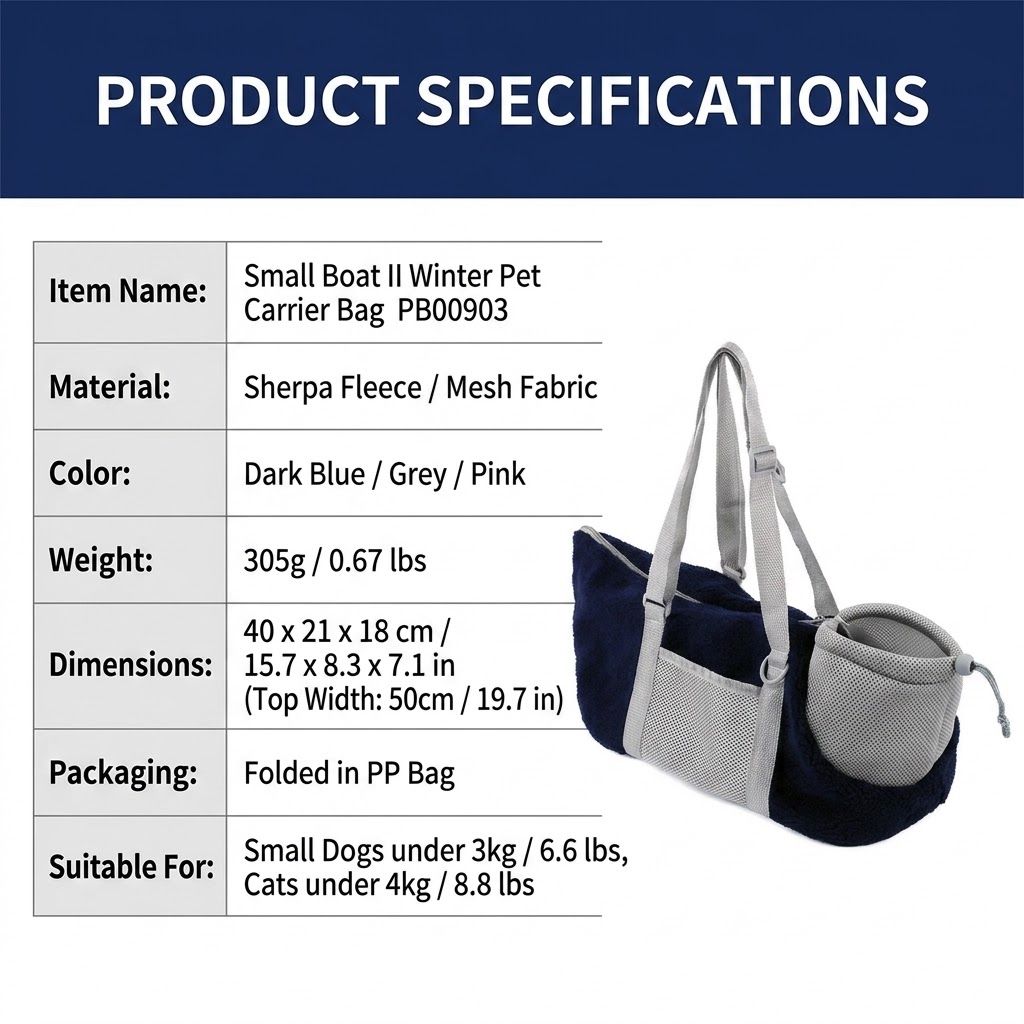 Cozy Winter Pet Carrier for Small Dogs and Cats — Warm Fleece-Lined Travel Bag with… image 3