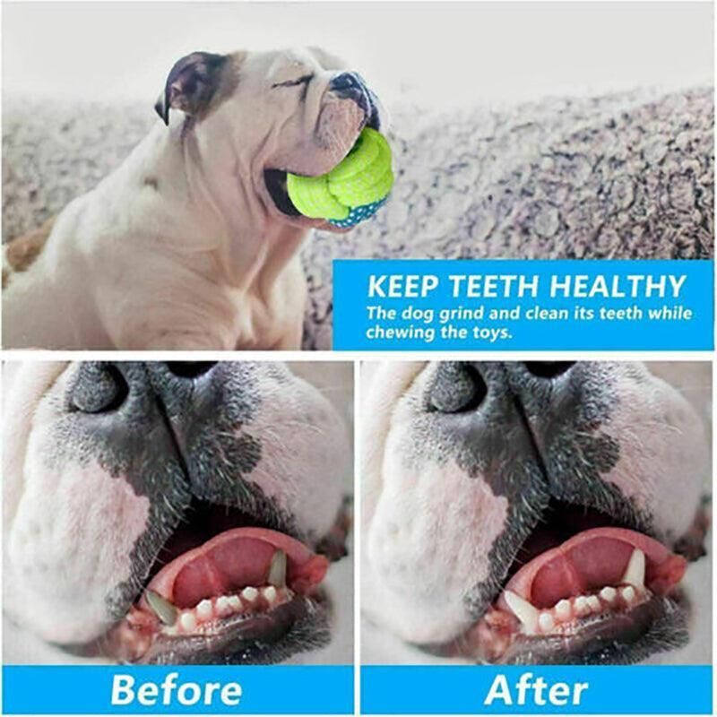 7PCS Dog Rope Chew Toys Set Cotton Knot Balls Puppy Teething Tug Training Toy image 5