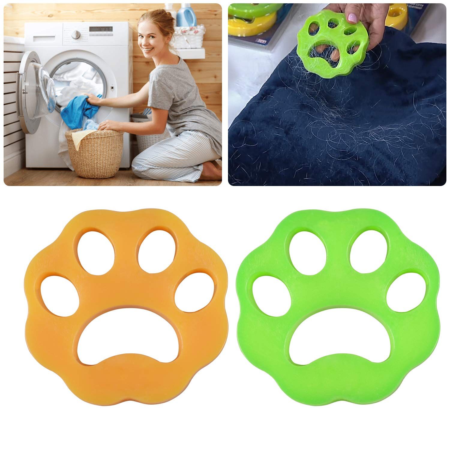 Pet Hair Remover for Laundry -Non-Toxic Reusable with Remove Hair from Dogs and Cats…