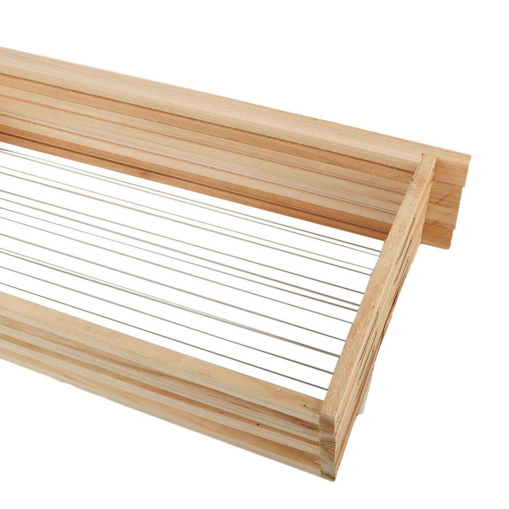 10x Wire Beehive Frame Assembled Wood Steel Unwaxed Deep Hive Frames Beekeeping image 3