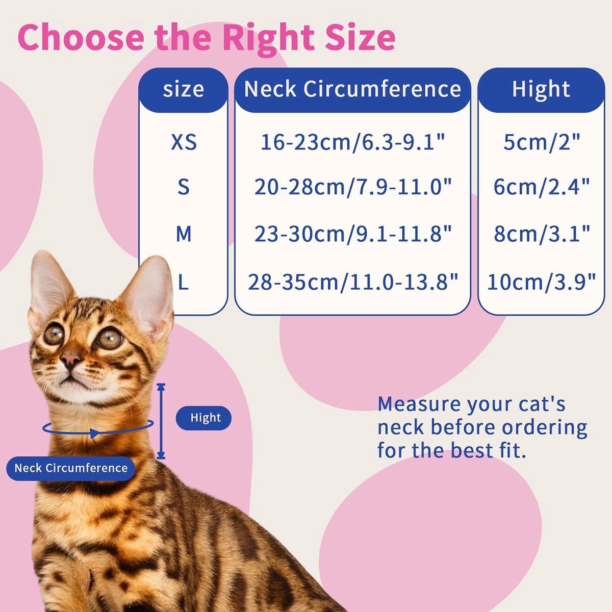 2 Pcs Cat Recovery Collar Soft Protective Scratching Prevention Neck Protector…, XS image 3