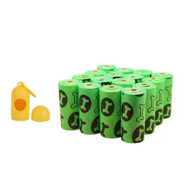 Biodegradable & Compostable Dog Poo Bags Pet Poop Bag Garbage Disposable Clean - 16…