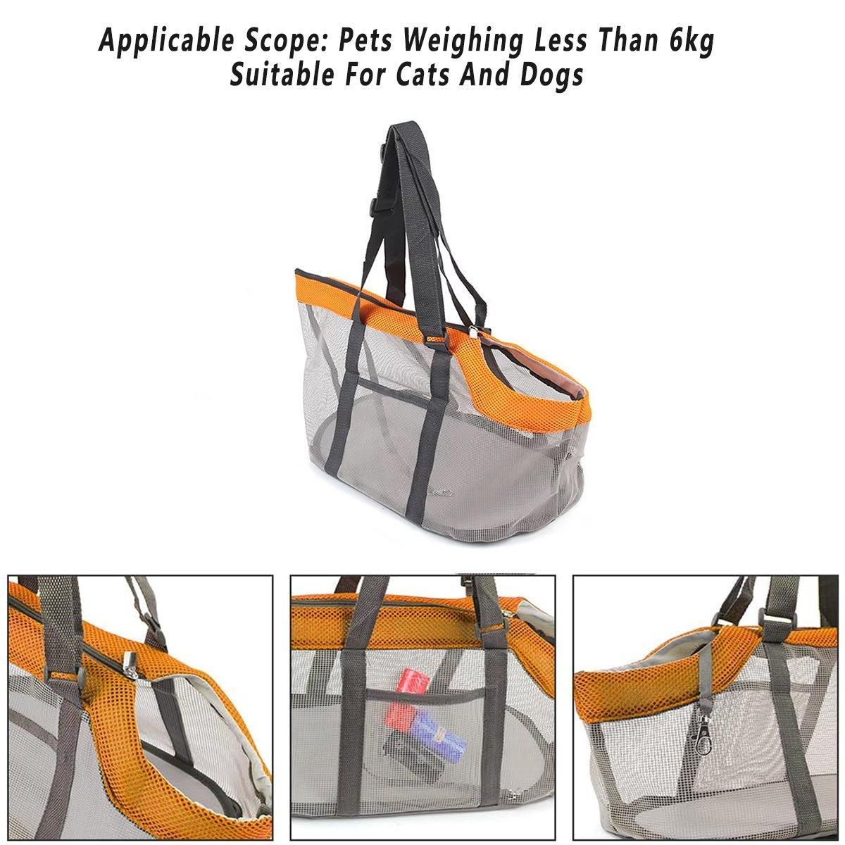 Mesh Dogs Carrying Bag Large Capacity Breathable Outdoor Travel Pet Carrier Bag image 5