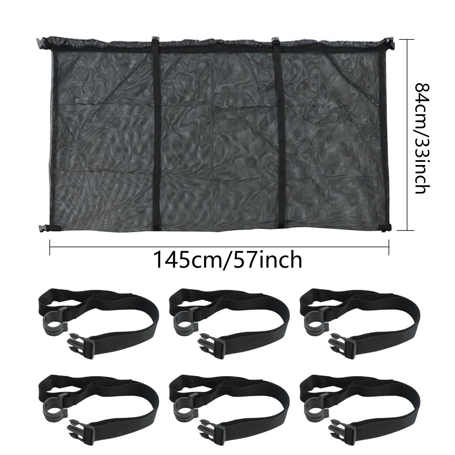 145x145CM Heavy Duty Pool Toy Storage Net Bag Adjustable Organizer image 2