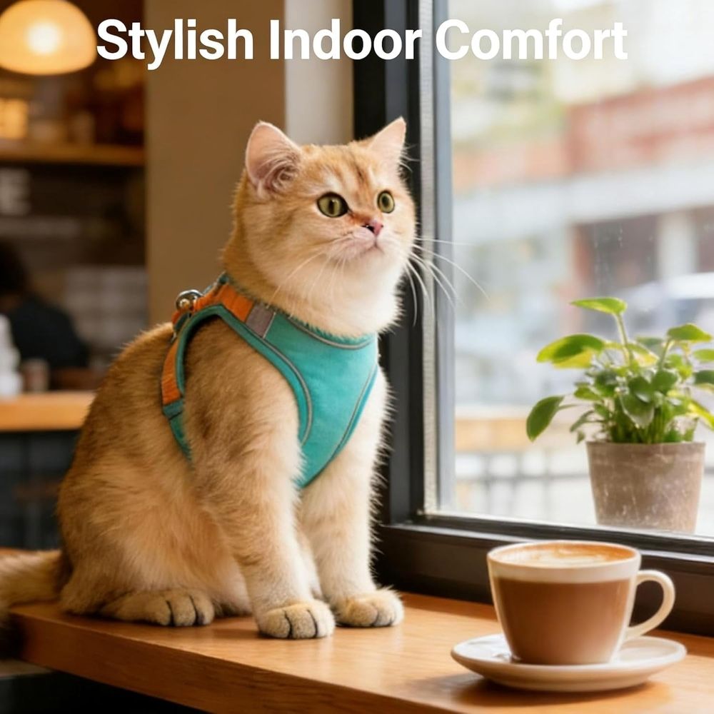 Escape-Proof Step-in Cat Harness and leash rabbit Set. Breathable Soft Adjustable Vest… image 2
