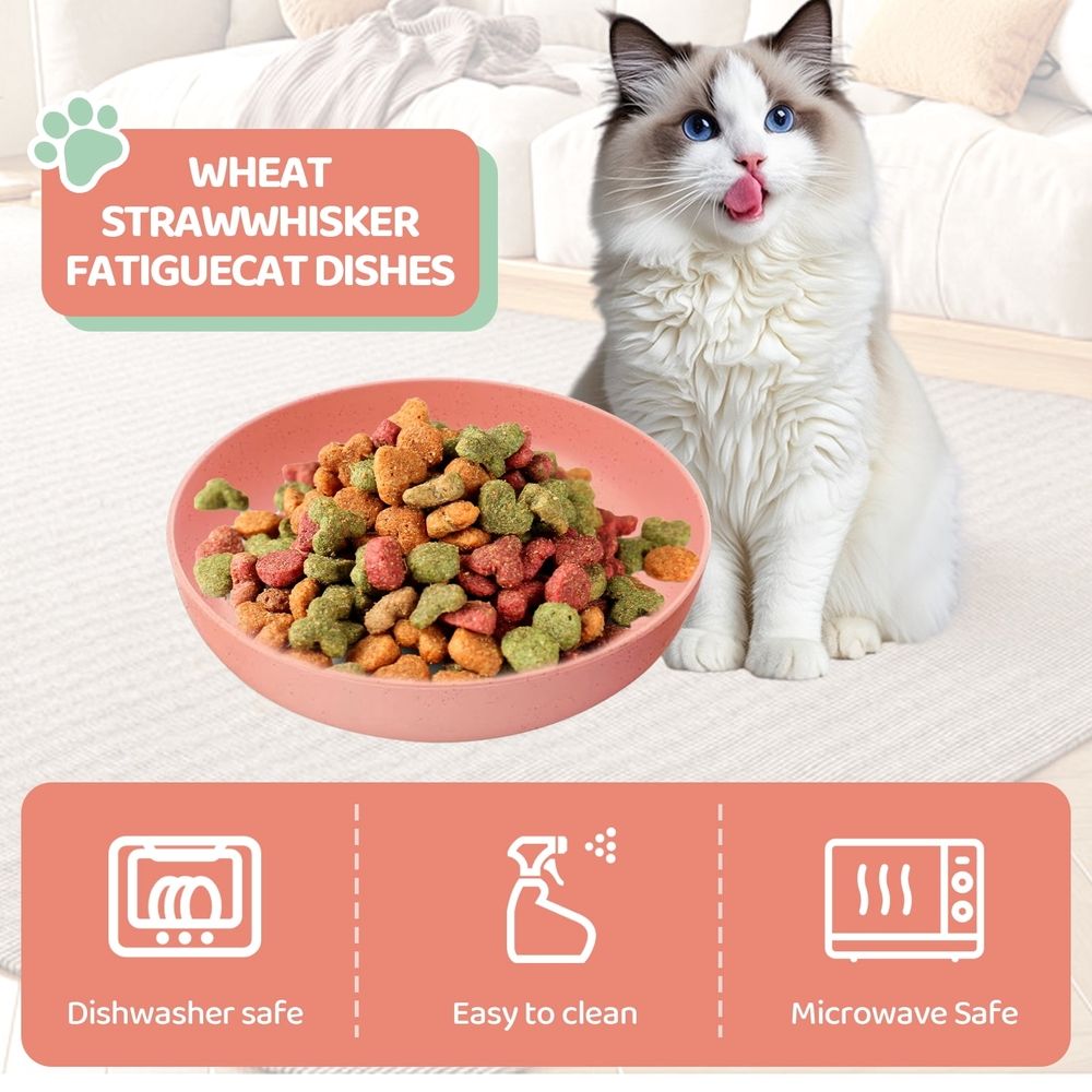 16 Pack Cat Food Bowls Non-Slip Plastic Cat Dishes image 3