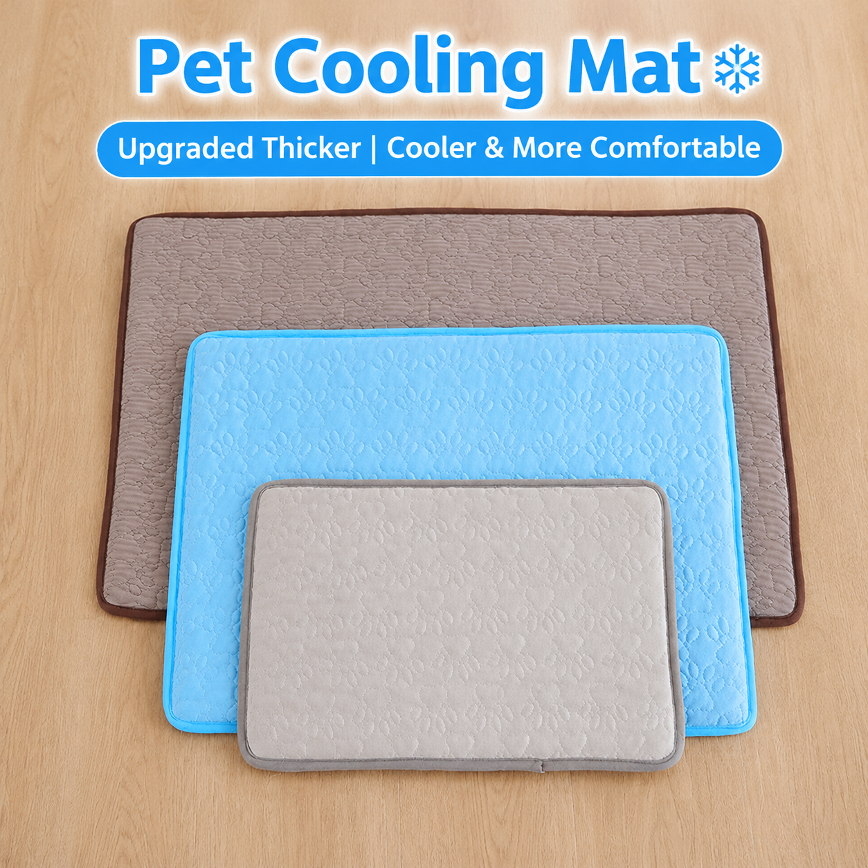 Cooling Pet Mat with Breathable Ice Silk Surface and Thick High-Elastic Foam for Dogs… image 6