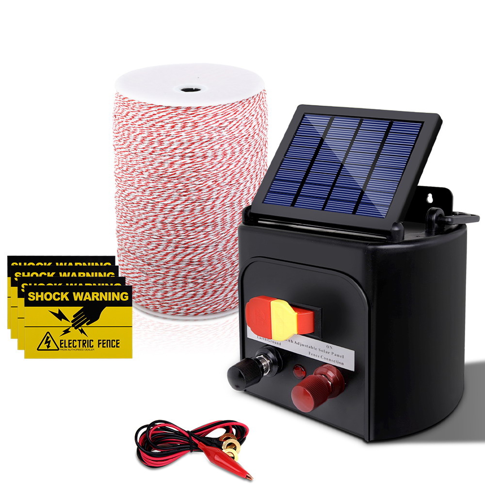Giantz Fence Energiser 3KM Solar Powered Electric 2KM Poly Wire image 7