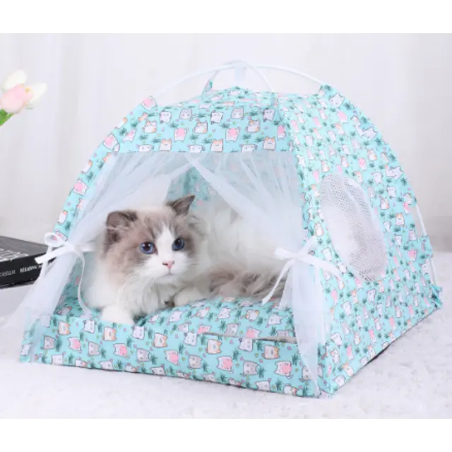 S 35*35CM 5 Catties Within The Pet Blue Cat Cooling Summer Pet Tent - Portable…